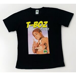 Vtg 90s Cross Colours TLC T-Boz Tee Black Size L 1992 Hip Hop Rap Shirt Y2K Rare